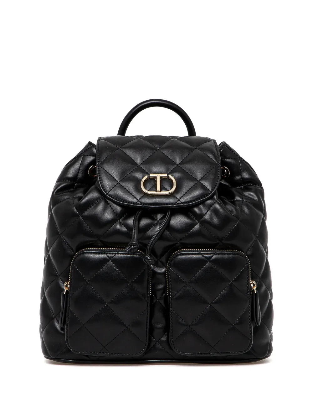 logo-plaque quilted backpack