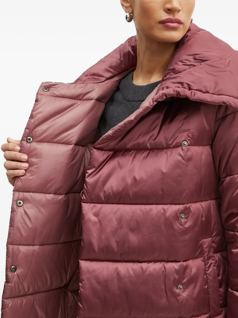 Liu •jo High-neck Puffer Jacket In Red