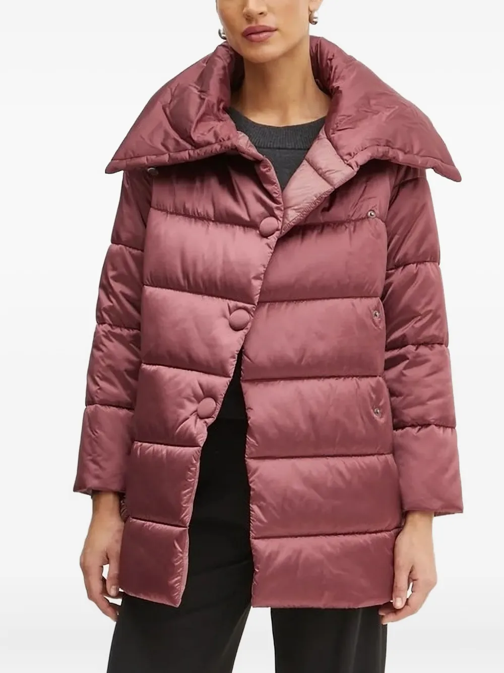 Liu •jo High-neck Puffer Jacket In Red