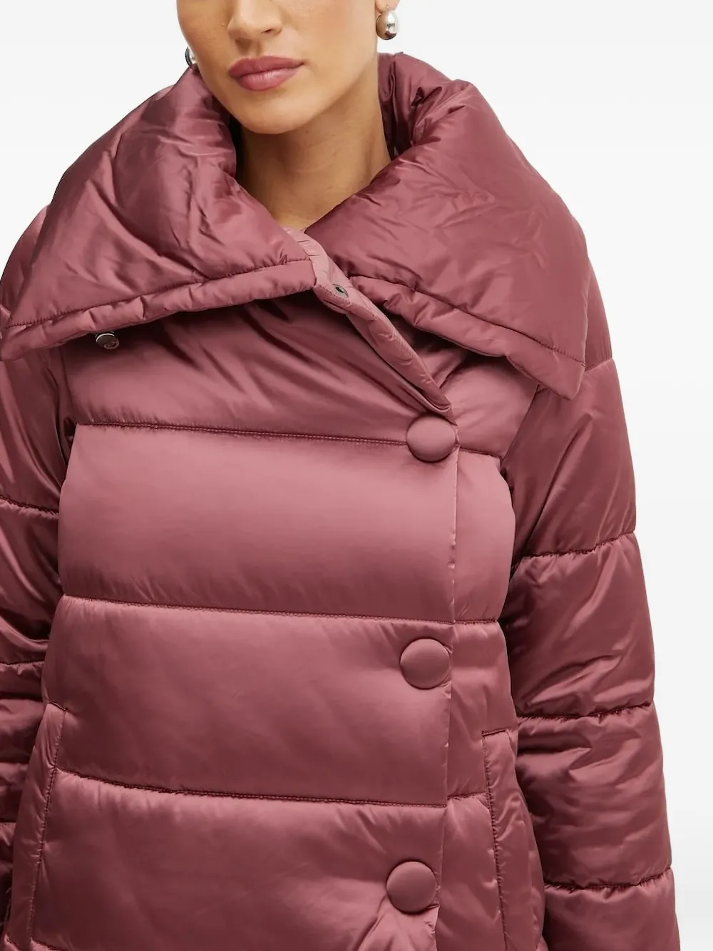 Liu •jo High-neck Puffer Jacket In Red