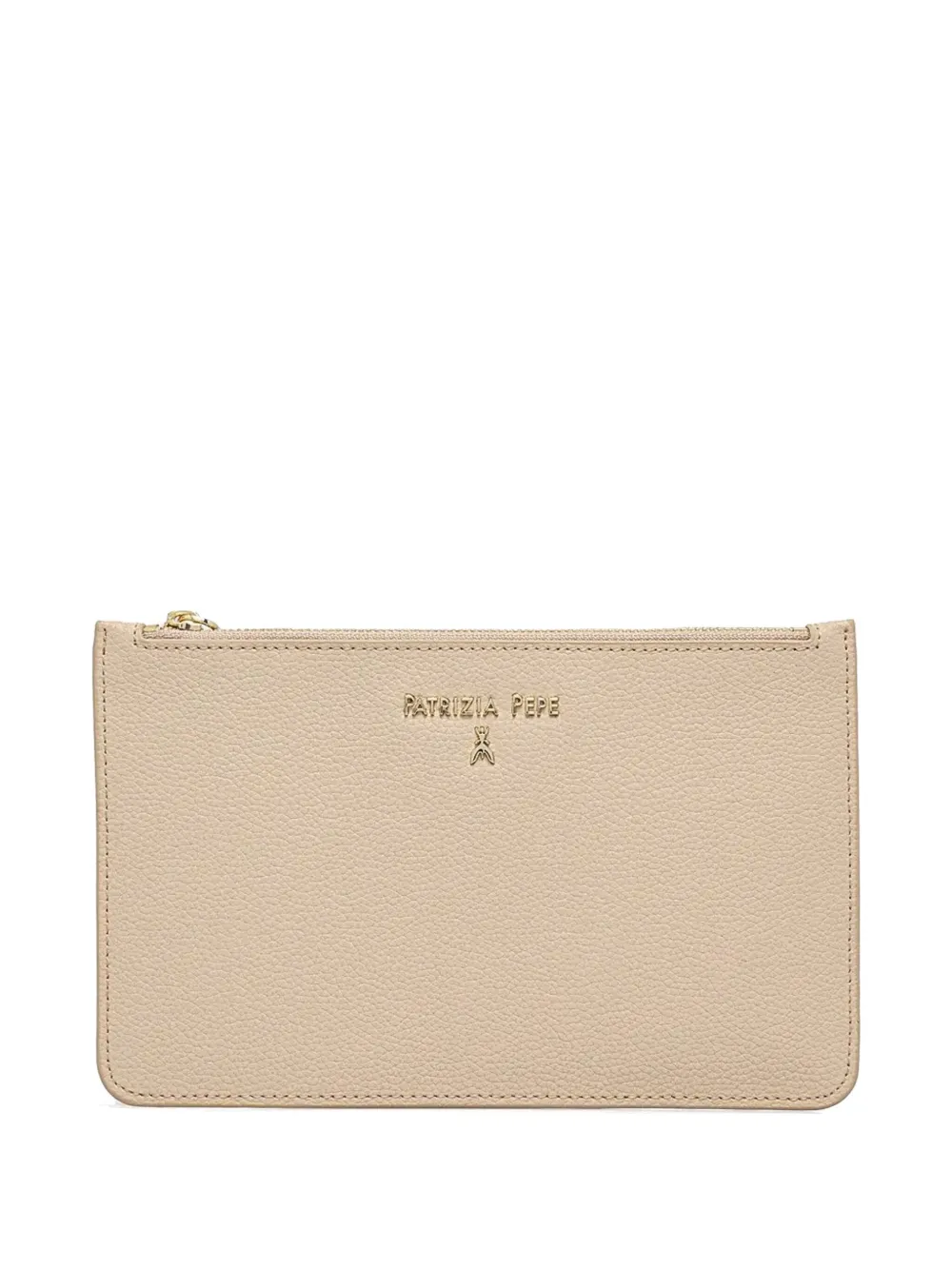 logo-lettering clutch bag