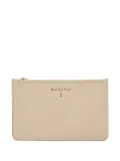 Patrizia Pepe logo-lettering clutch bag - Neutrals