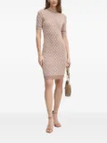 GUESS USA logo-pattern short-sleeve mini dress - Neutrals