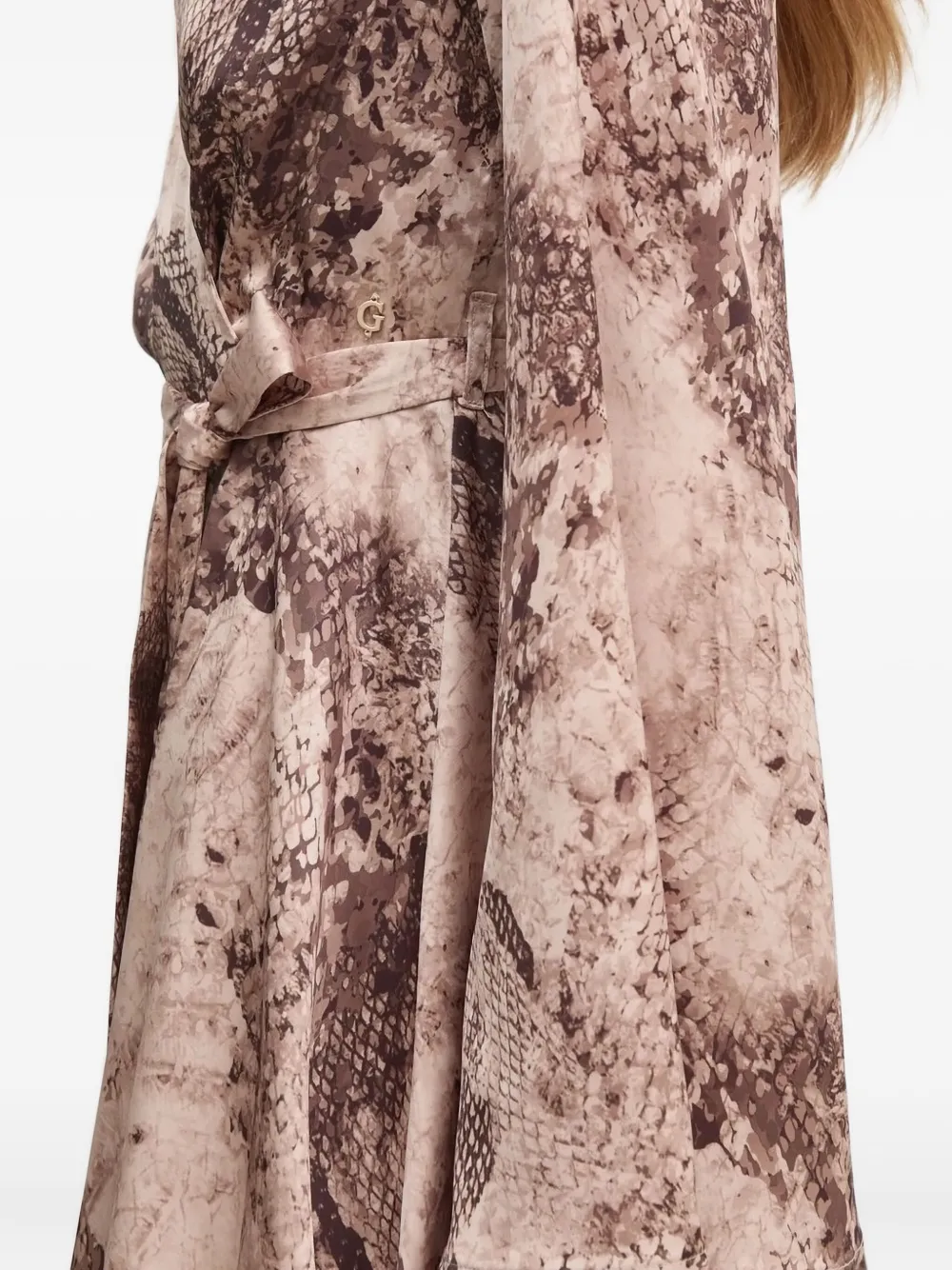 GUESS USA Mini-jurk met slangenprint Beige