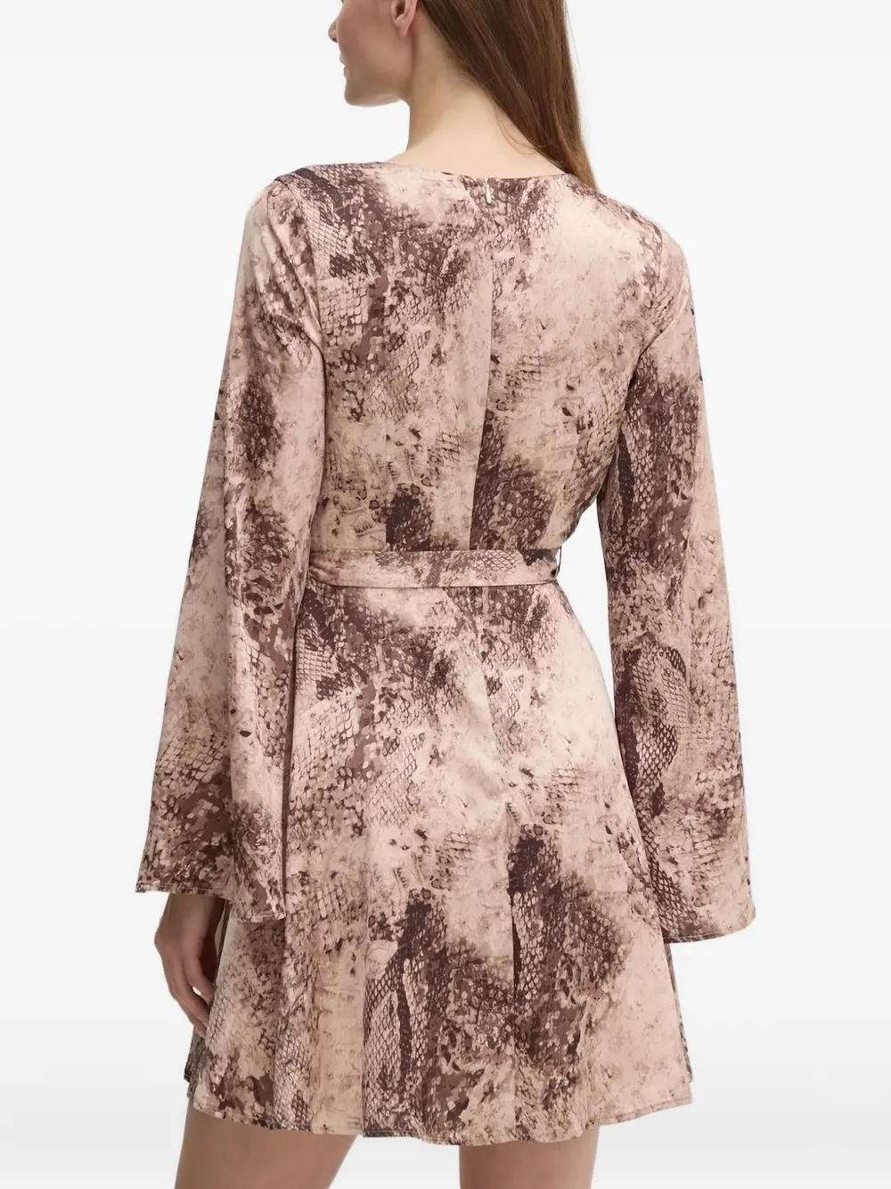 GUESS USA Mini-jurk met slangenprint Beige