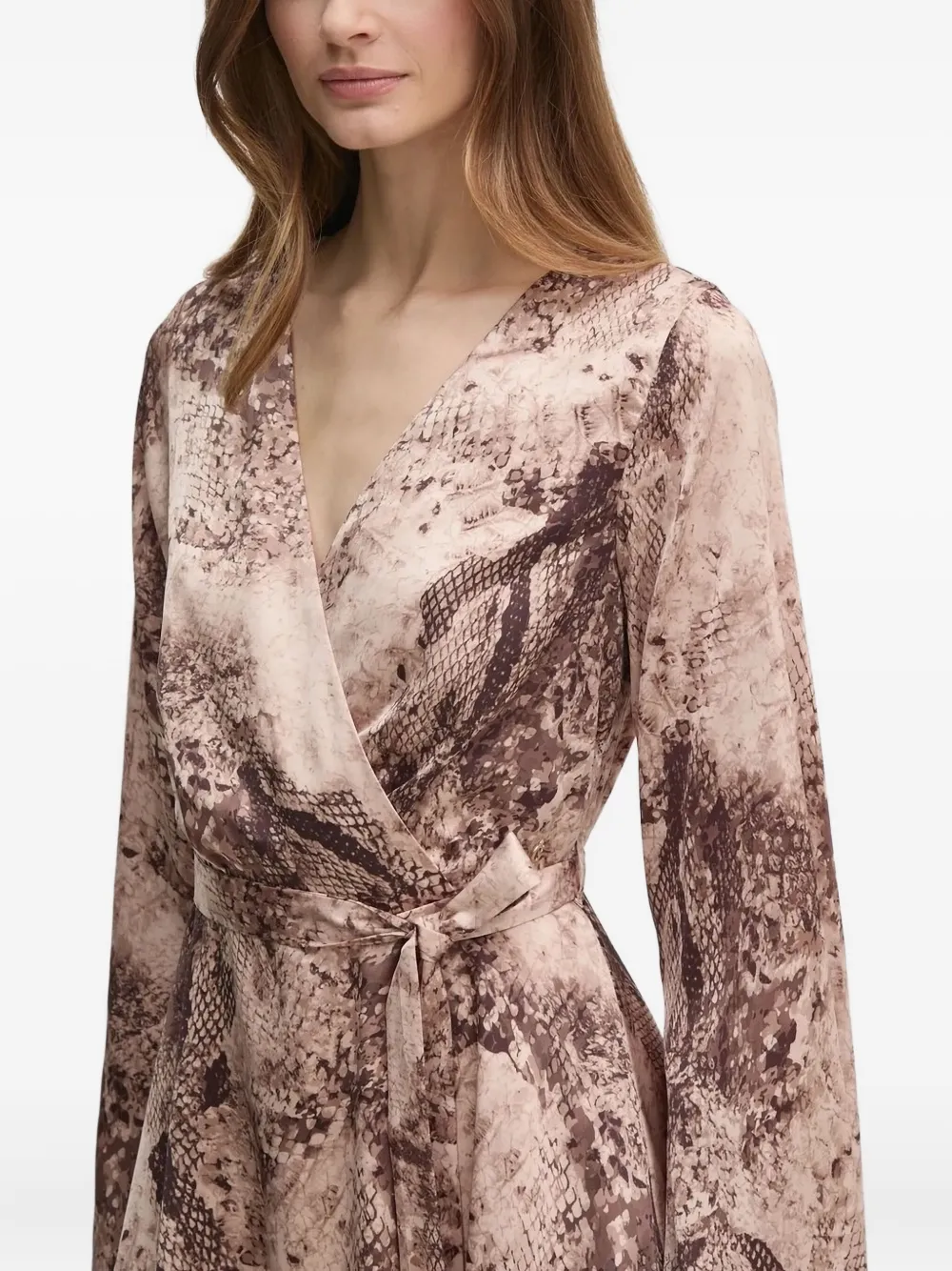 GUESS USA Mini-jurk met slangenprint Beige