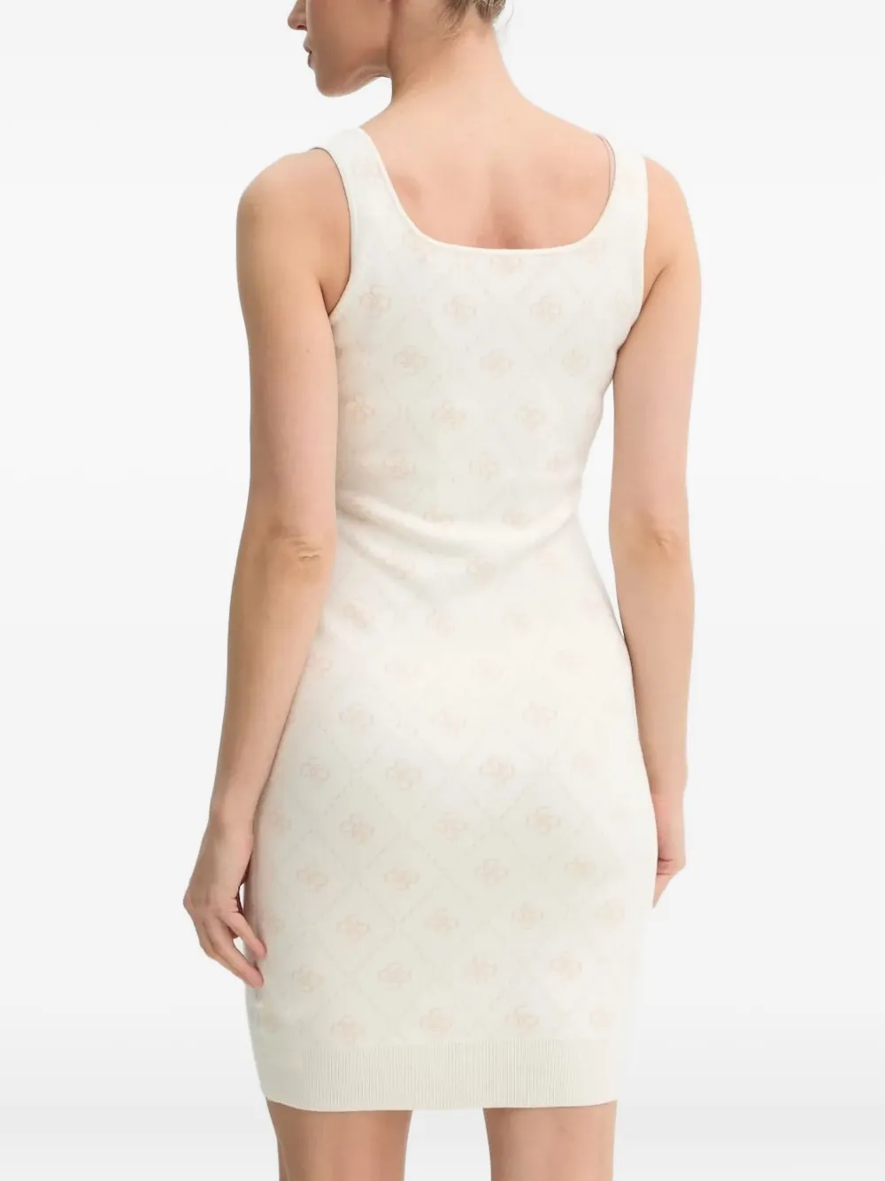 GUESS USA logo-pattern sleeveless mini dress - Wit