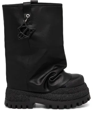 NAKED WOLFE Sloane Leather stacked-sole Boots | Black | FARFETCH