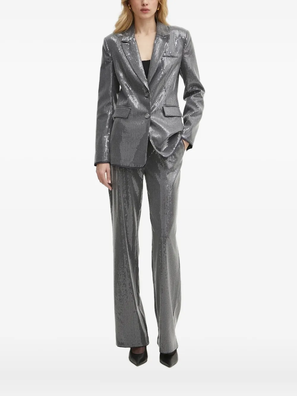 GUESS USA Blazer met pailletten Grijs