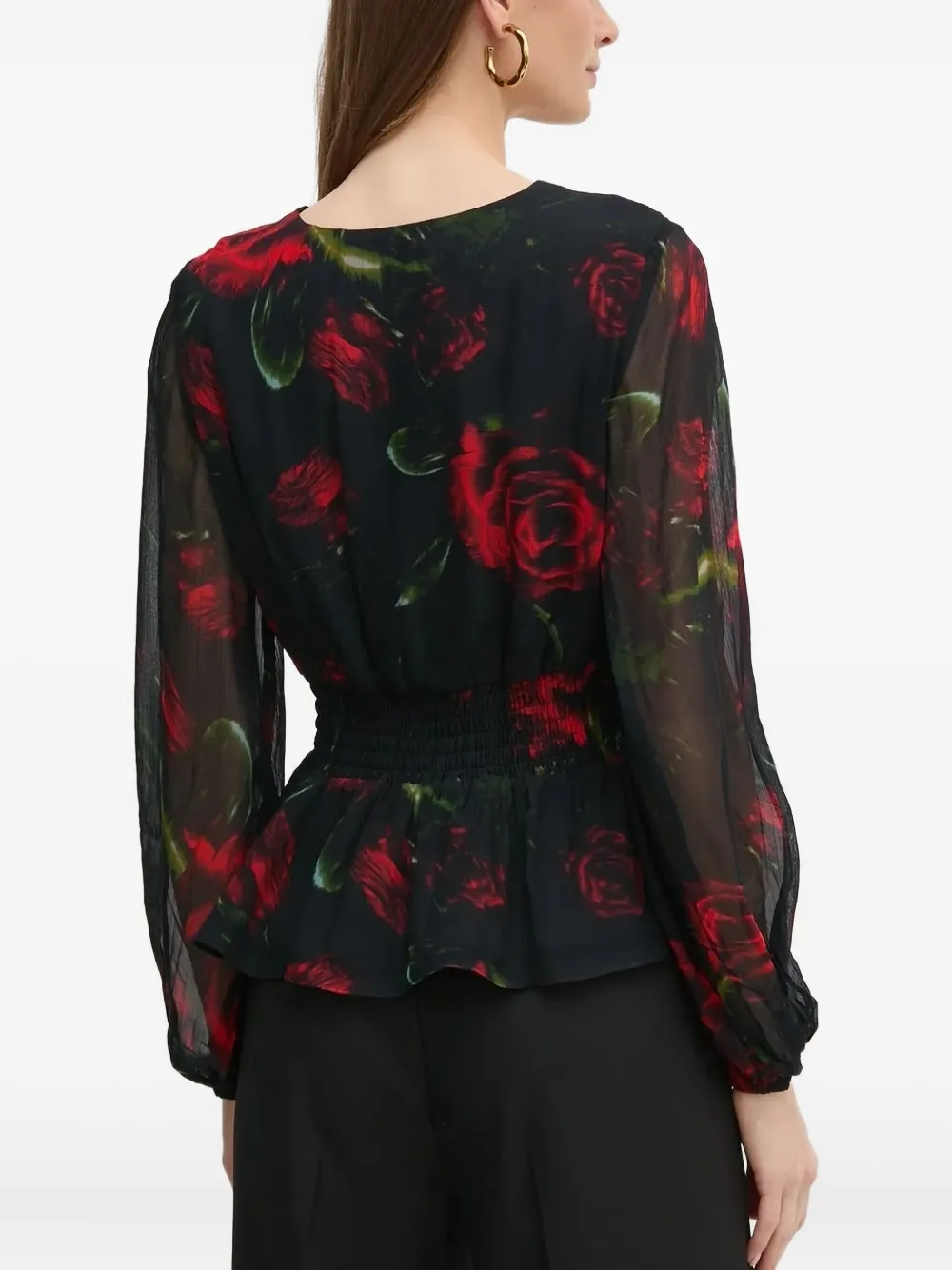 GUESS USA v-neck blouse - Zwart