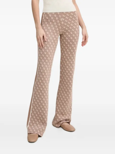 GUESS USA logo-pattern flared trousers