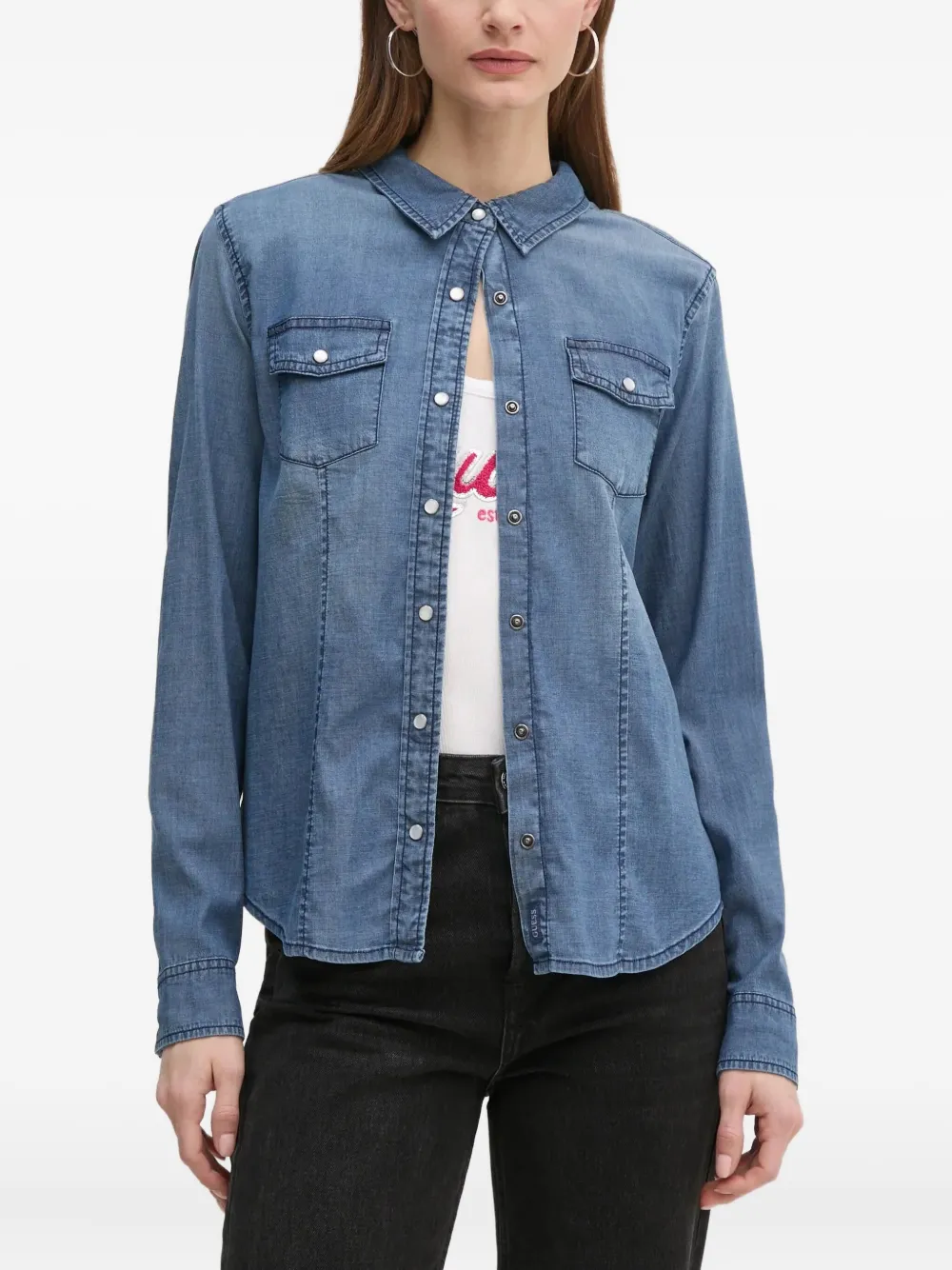 GUESS USA Denim blouse - Blauw