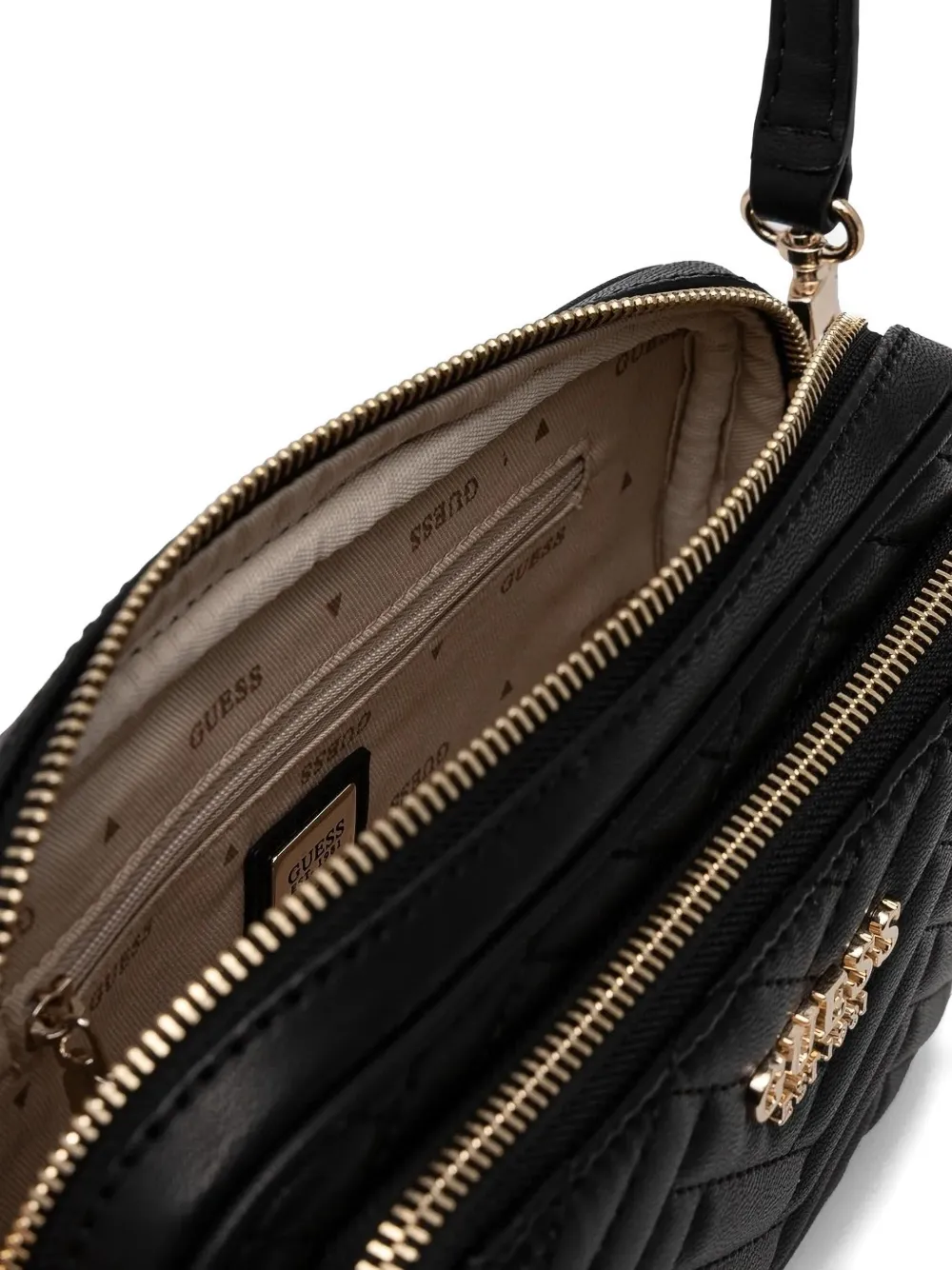 Guess Usa Quilted Cross Body Bag In Black