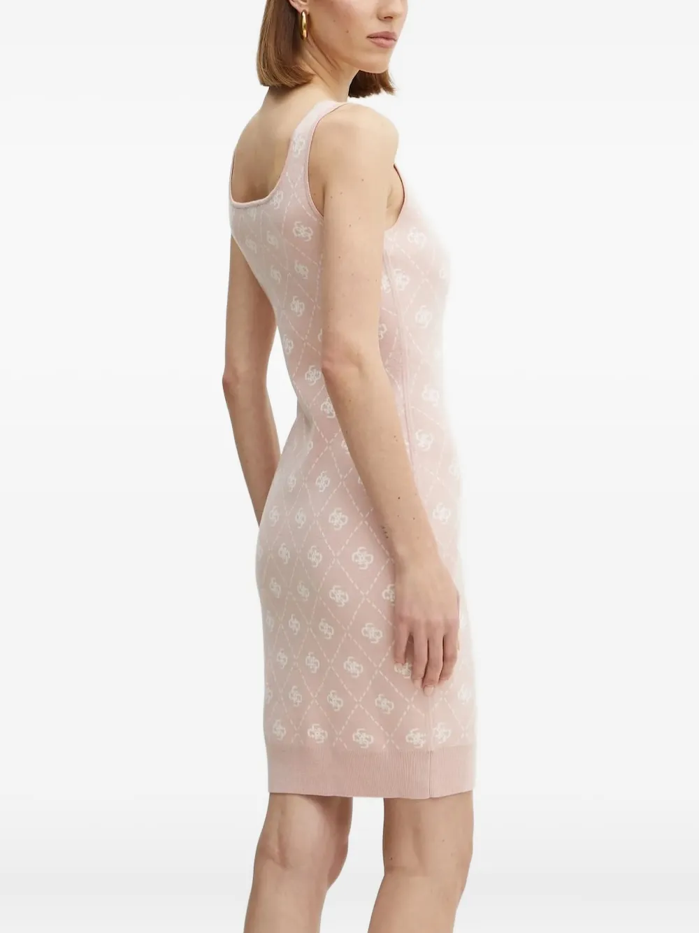 GUESS USA logo-pattern sleeveless mini dress - Roze