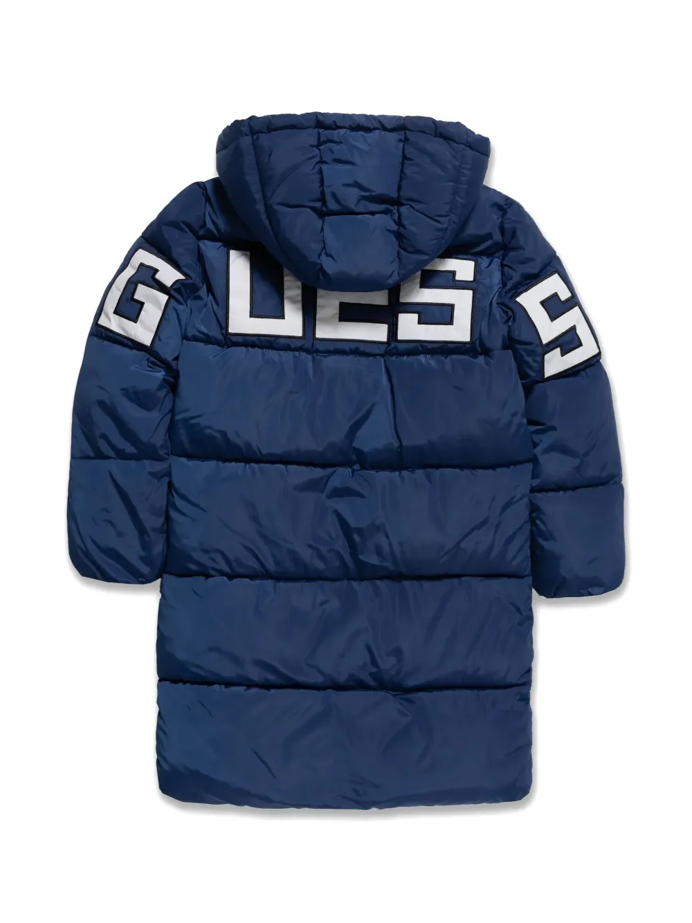 GUESS USA logo-print coat - Blauw