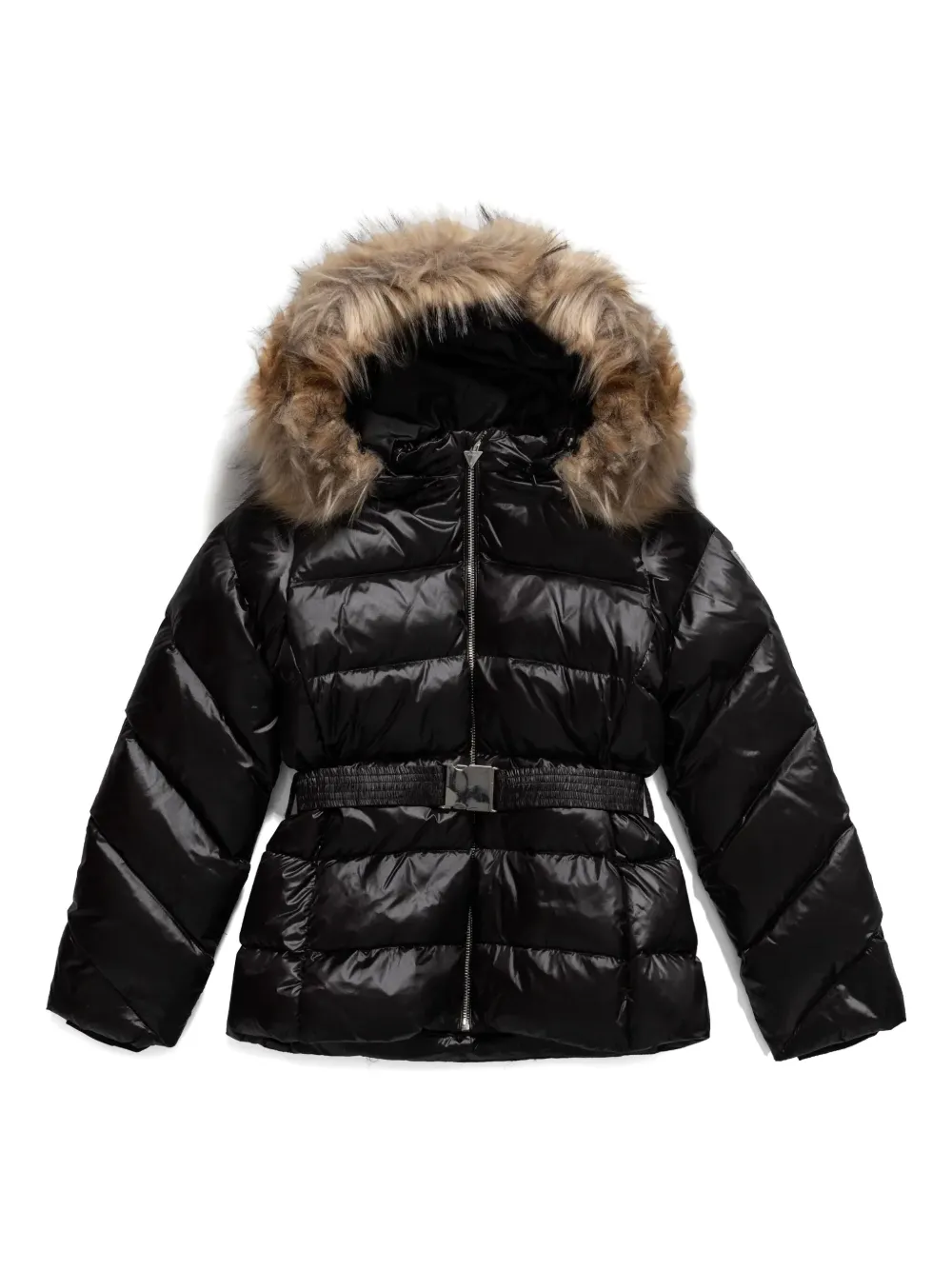 GUESS USA chamarra capitonada con cinturón | negro | Image 1