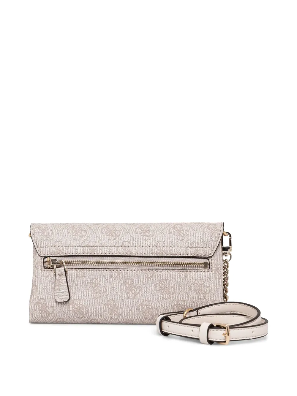 GUESS USA Clutch met monogram-logo Beige
