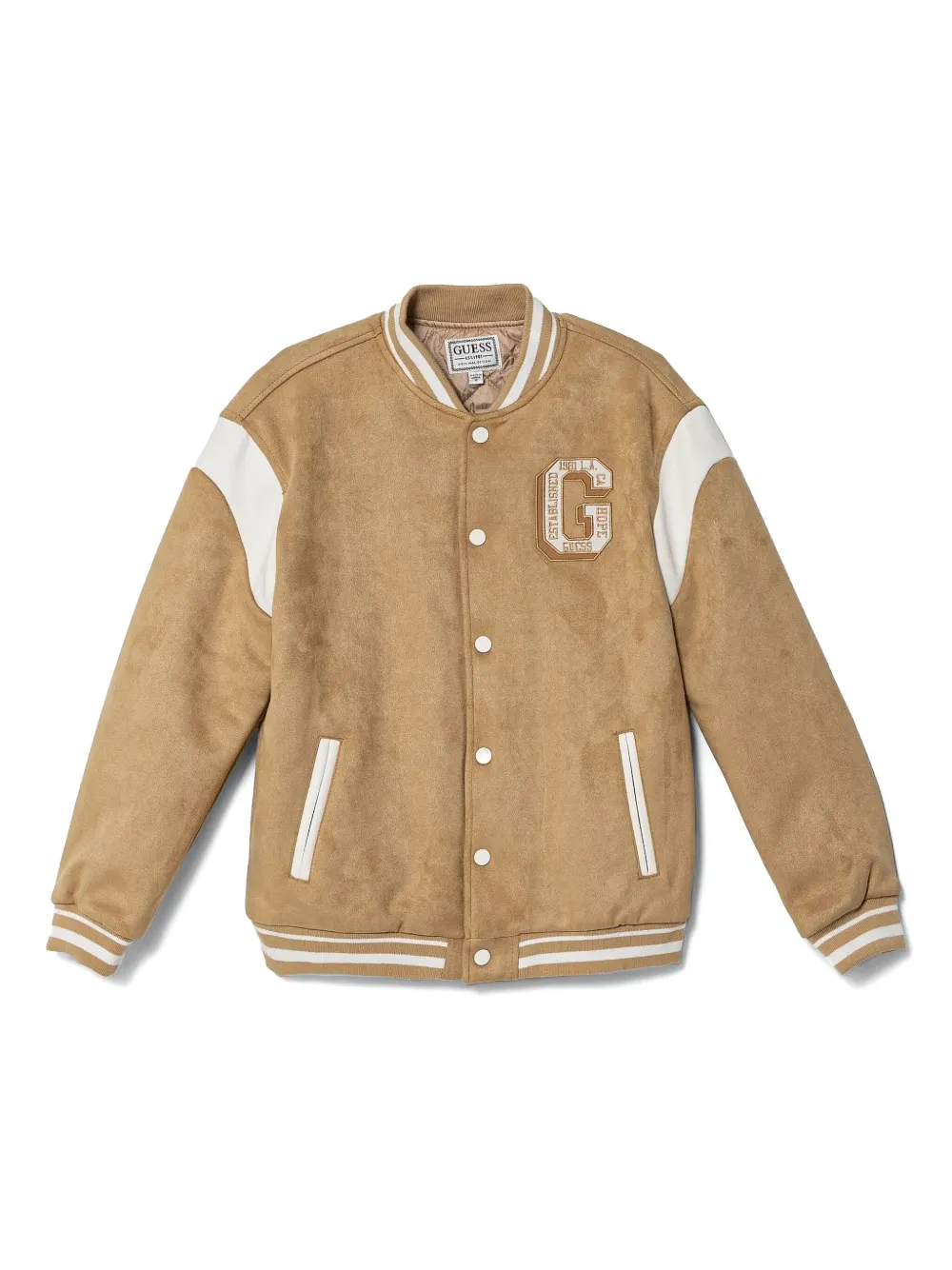 Guess Varsity Jacket In Brown