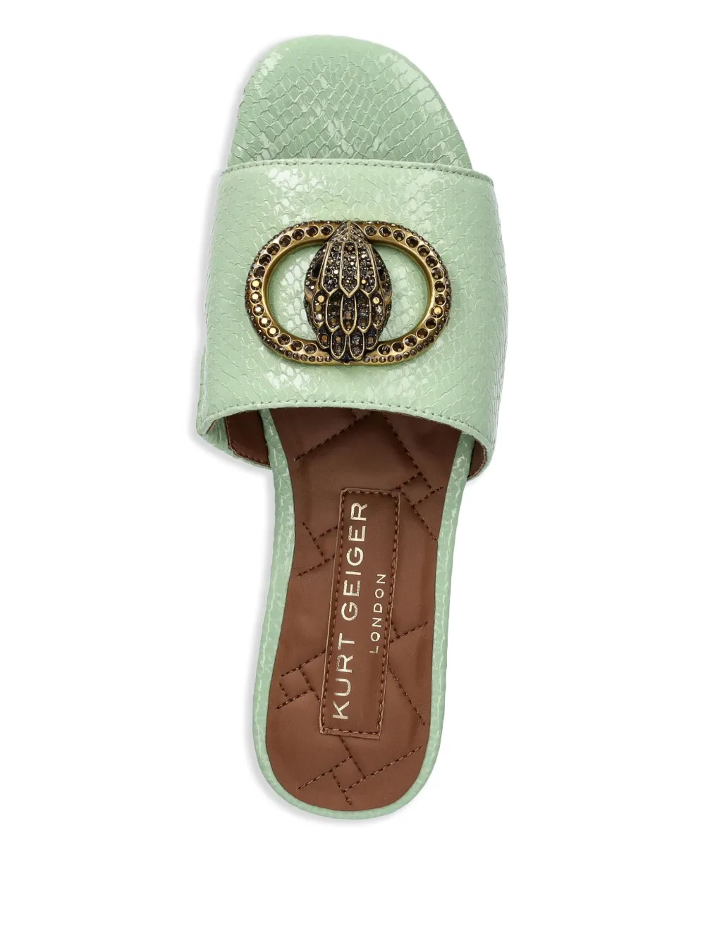 Kurt Geiger London Chelsea flat sandals Green