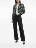 GUESS USA houndstooth-pattern biker jacket - Black