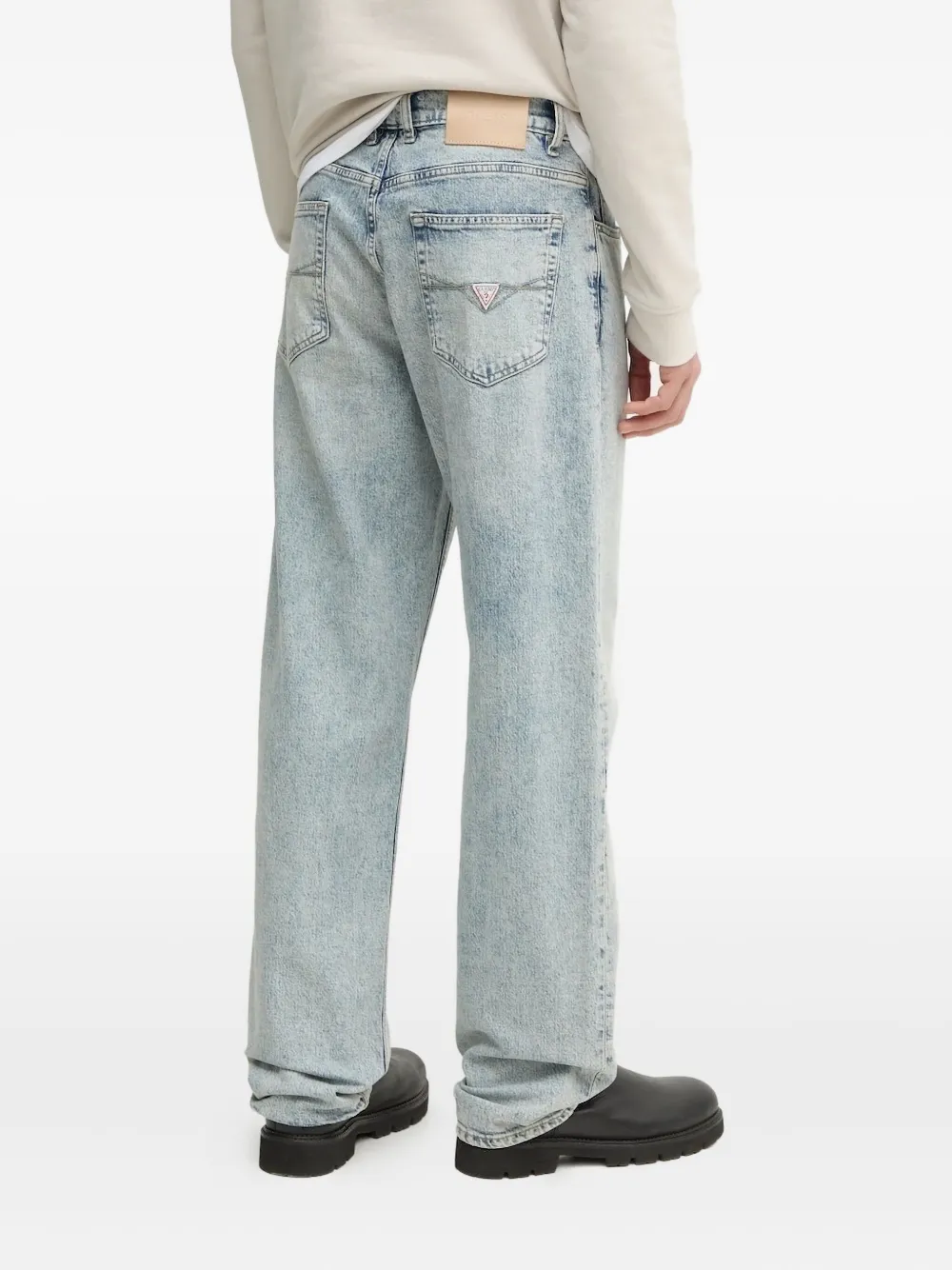 GUESS USA Damon triangle-logo jeans - Blauw