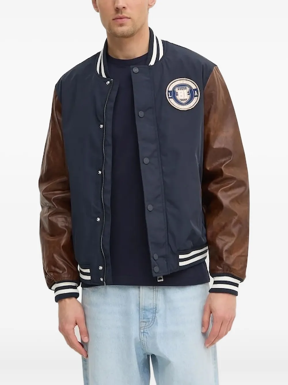 GUESS USA Twill patch bomber jacket | Blue | Image 1