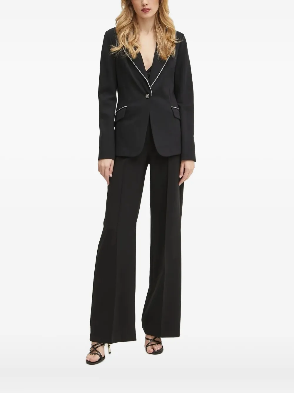 Guess Usa Chain-trimmed Blazer In Black