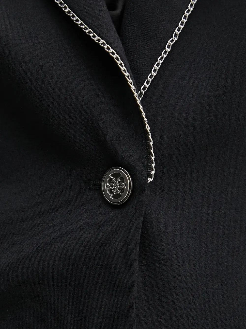 Guess Usa Chain-trimmed Blazer In Black