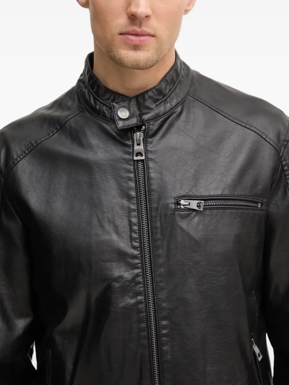 GUESS USA Bikerjack met rits Zwart