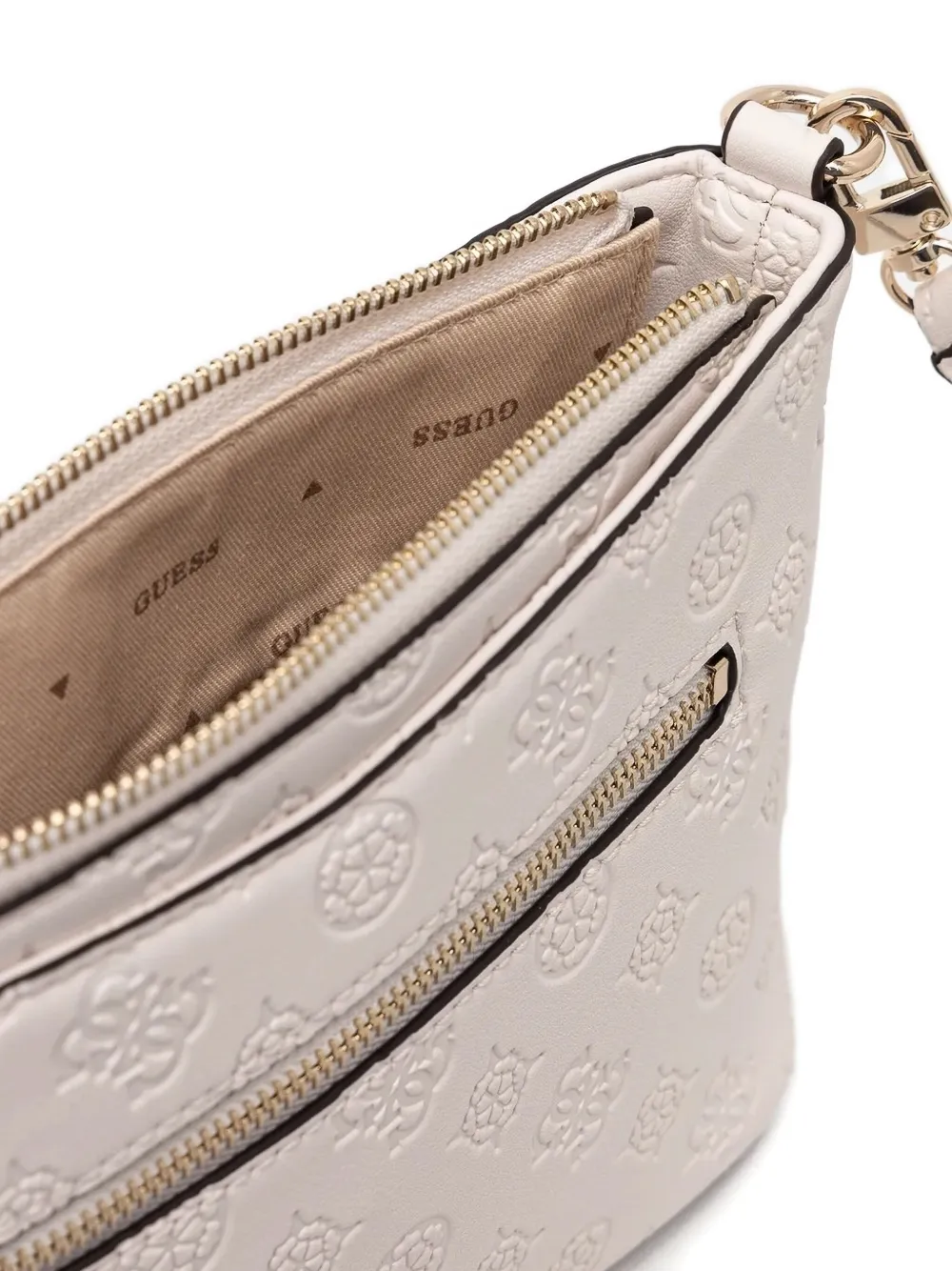 GUESS USA Gerty logo-plaque crossbody bag Wit