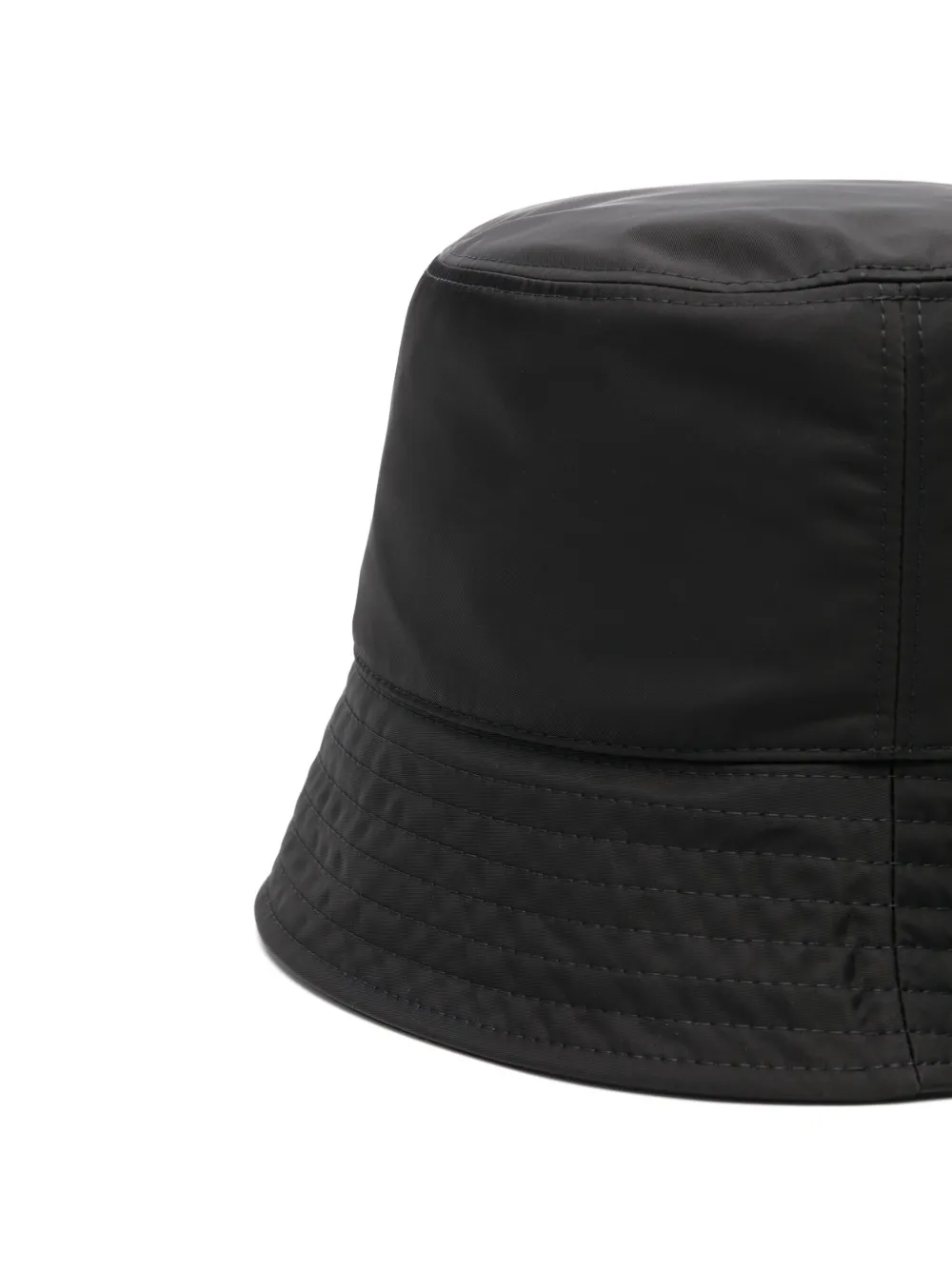 Moncler logo-patch bucket hat - Zwart