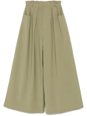 Tibi ティビ リブ折り返し ハイウエスト パンツ Tibi ウィメンズ パンツ通販 - FARFETCH