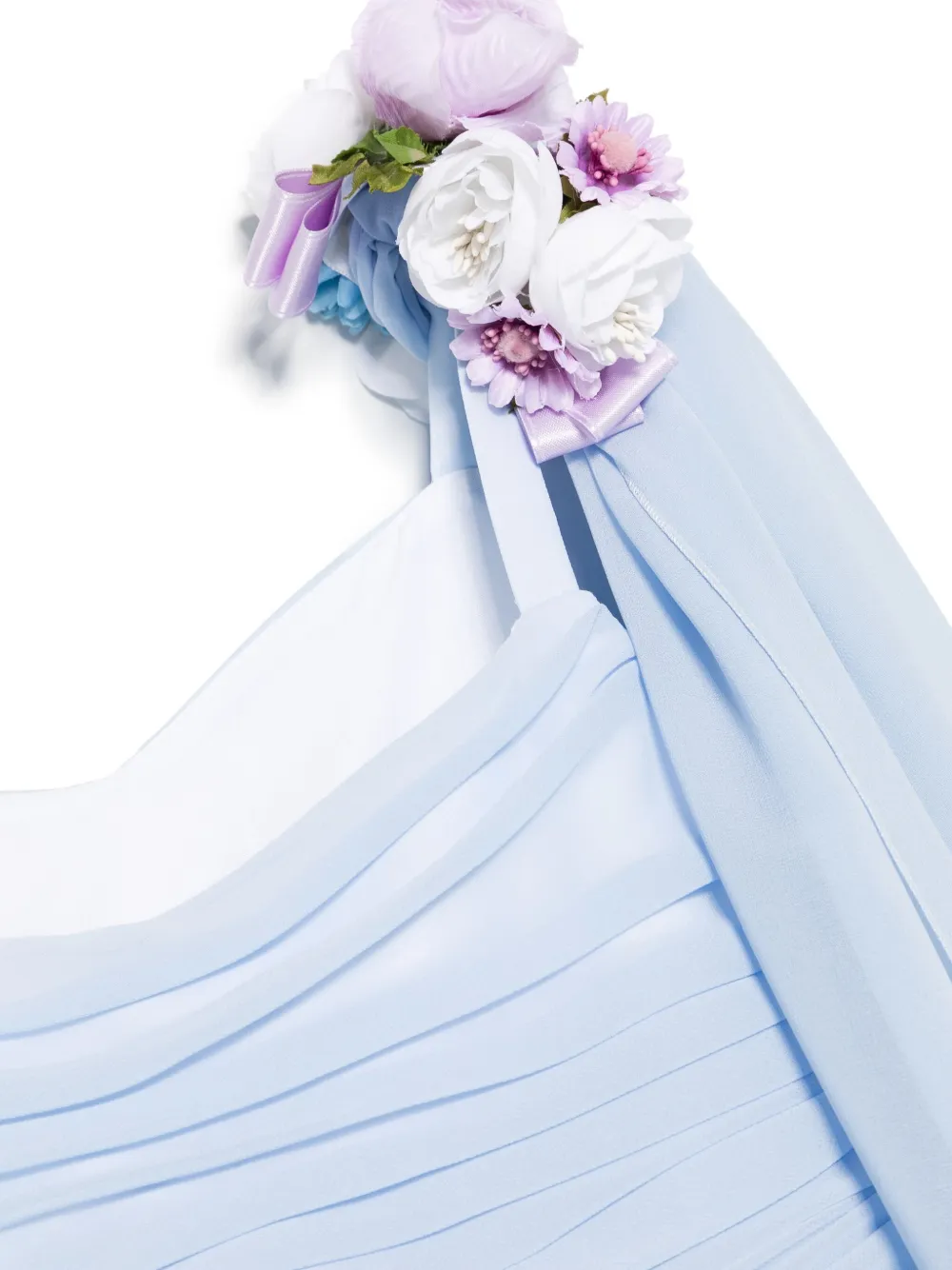 Colorichiari Jurk met bloemenpatch Blauw