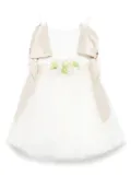 Colorichiari bow-detail dress - White