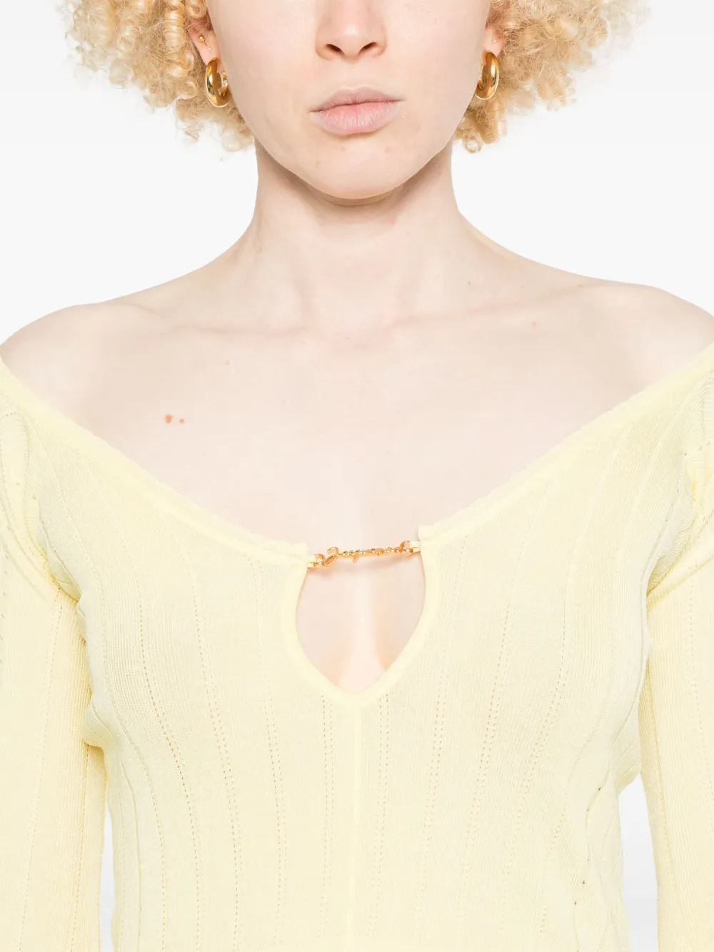Jacquemus Le Sommet Pralù Top In Gelb