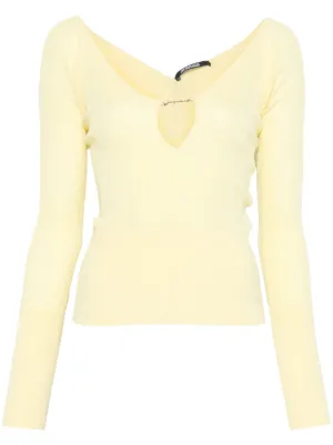 Jacquemus Le Sierra オフショルダー トップ | ニュートラル | FARFETCH JP