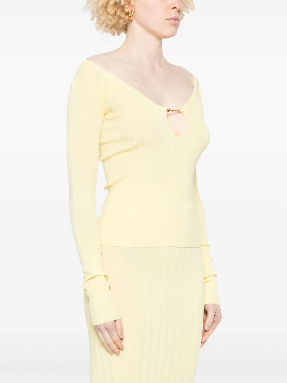 Jacquemus Le Sommet Pralù Top In Gelb