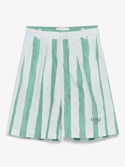 Fendi Kids striped cotton shorts