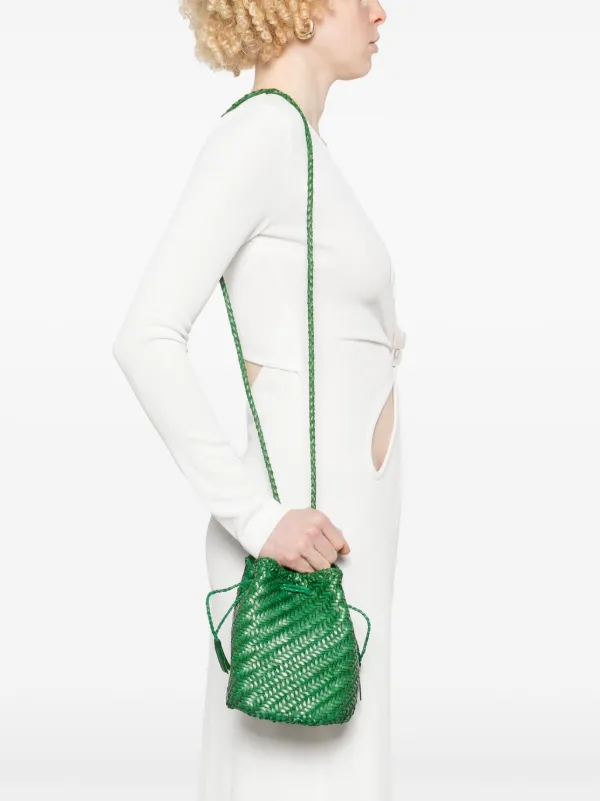 DRAGON DIFFUSION Pompom Double Jump Cross Body Bag | Green