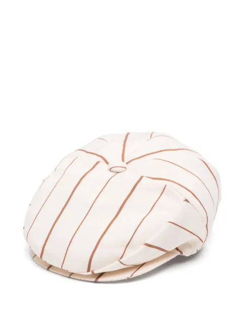 Colorichiari striped baker boy cap