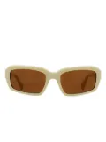 Jacquemus The Marino rectangle-frame sunglasses - White
