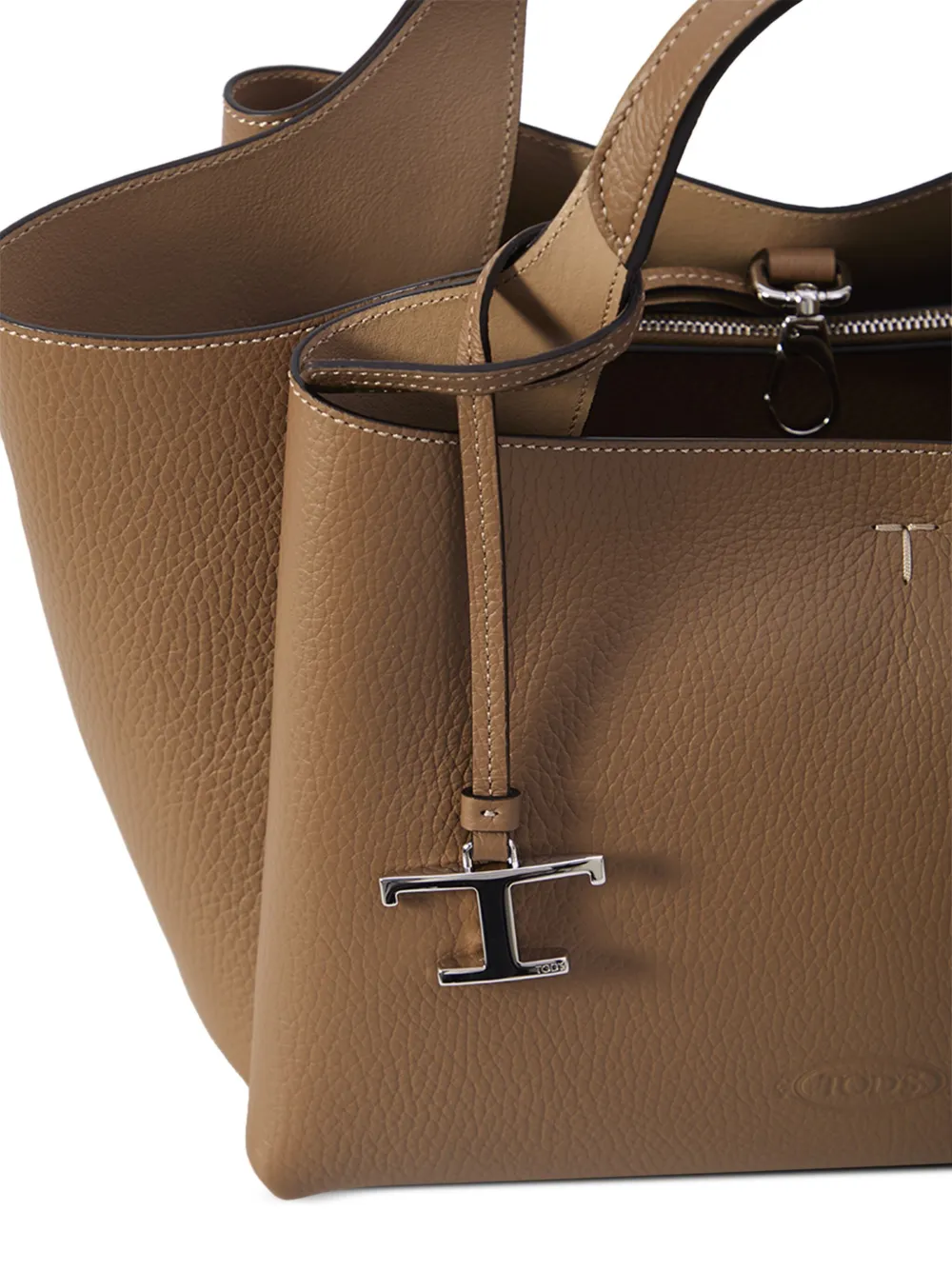 Tod's Kleine leren shopper Beige