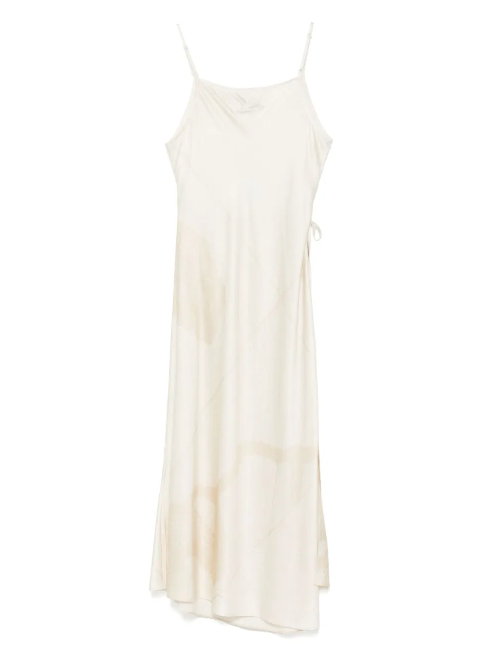 Feng Chen Wang Midi-jurk met satijnen afwerking - Wit