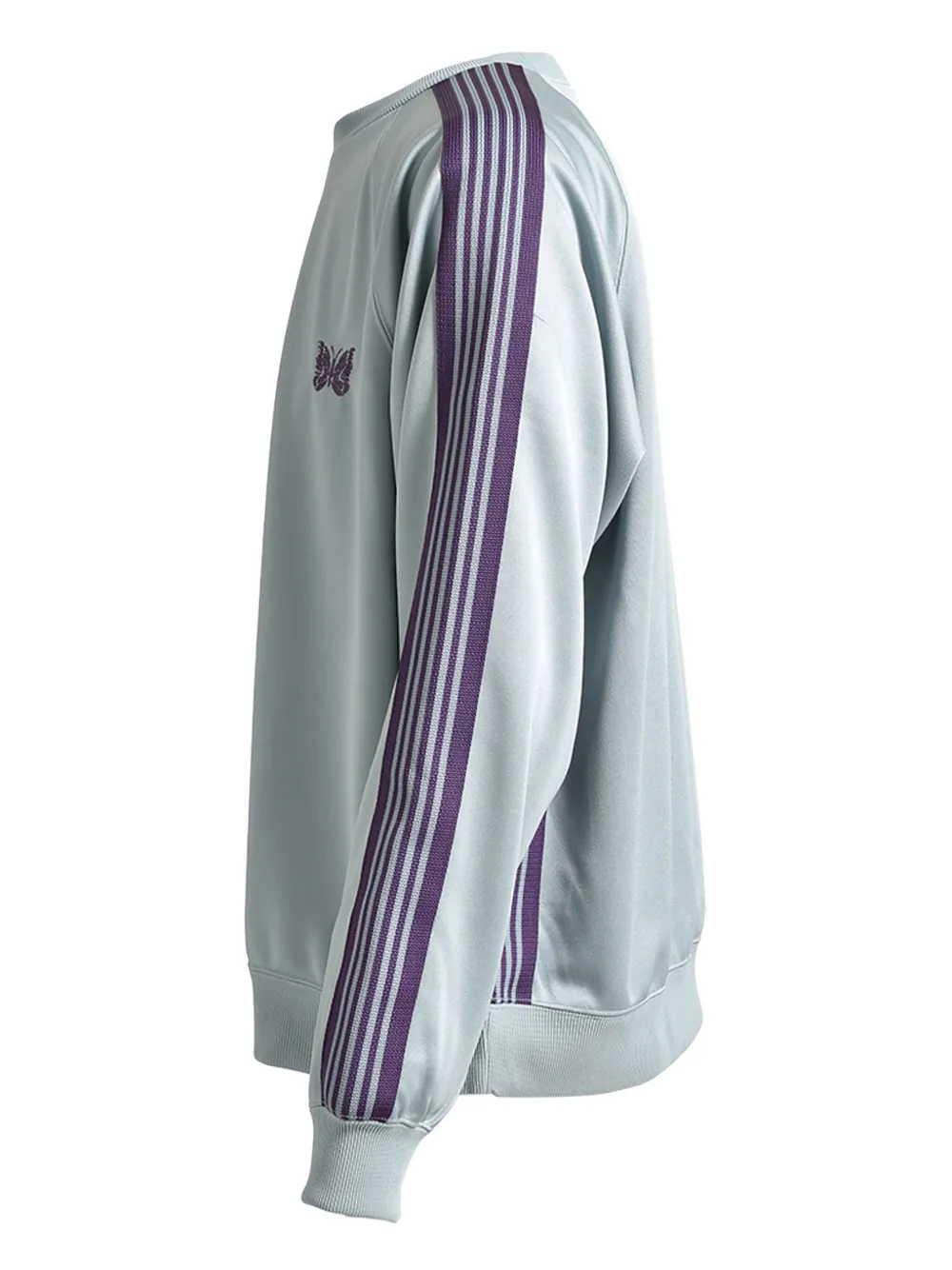 Needles Sweater met zijstreep Blauw