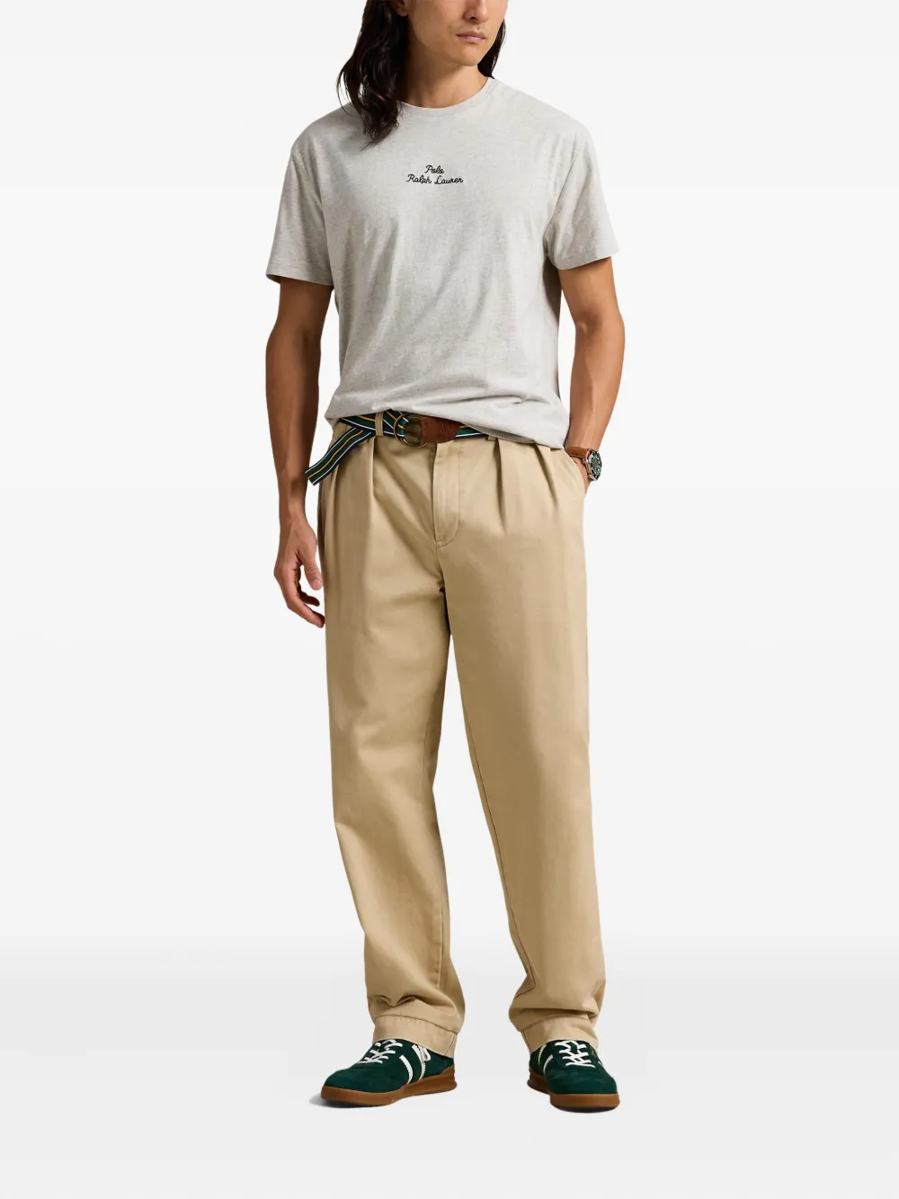Polo Ralph Lauren T-shirt met geborduurd logo Grijs