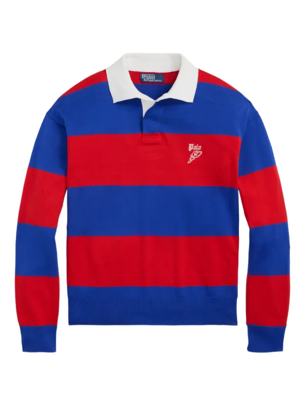 Ralph Lauren ラガーシャツ 青と白 ストライプ POLO Ralph Lauren