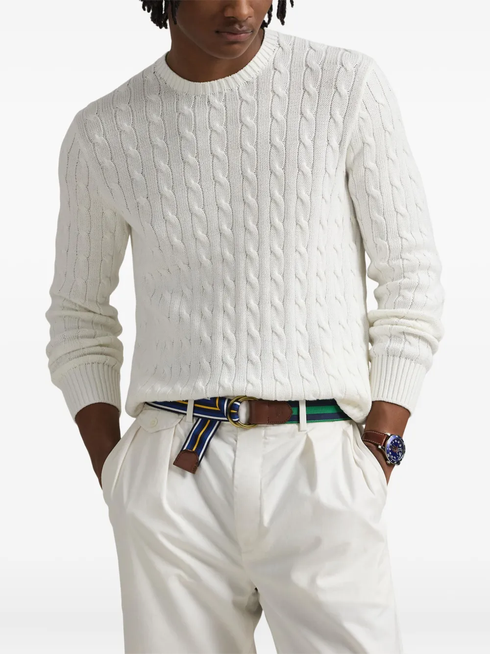 Polo Ralph Lauren Kabelgebreide trui Wit