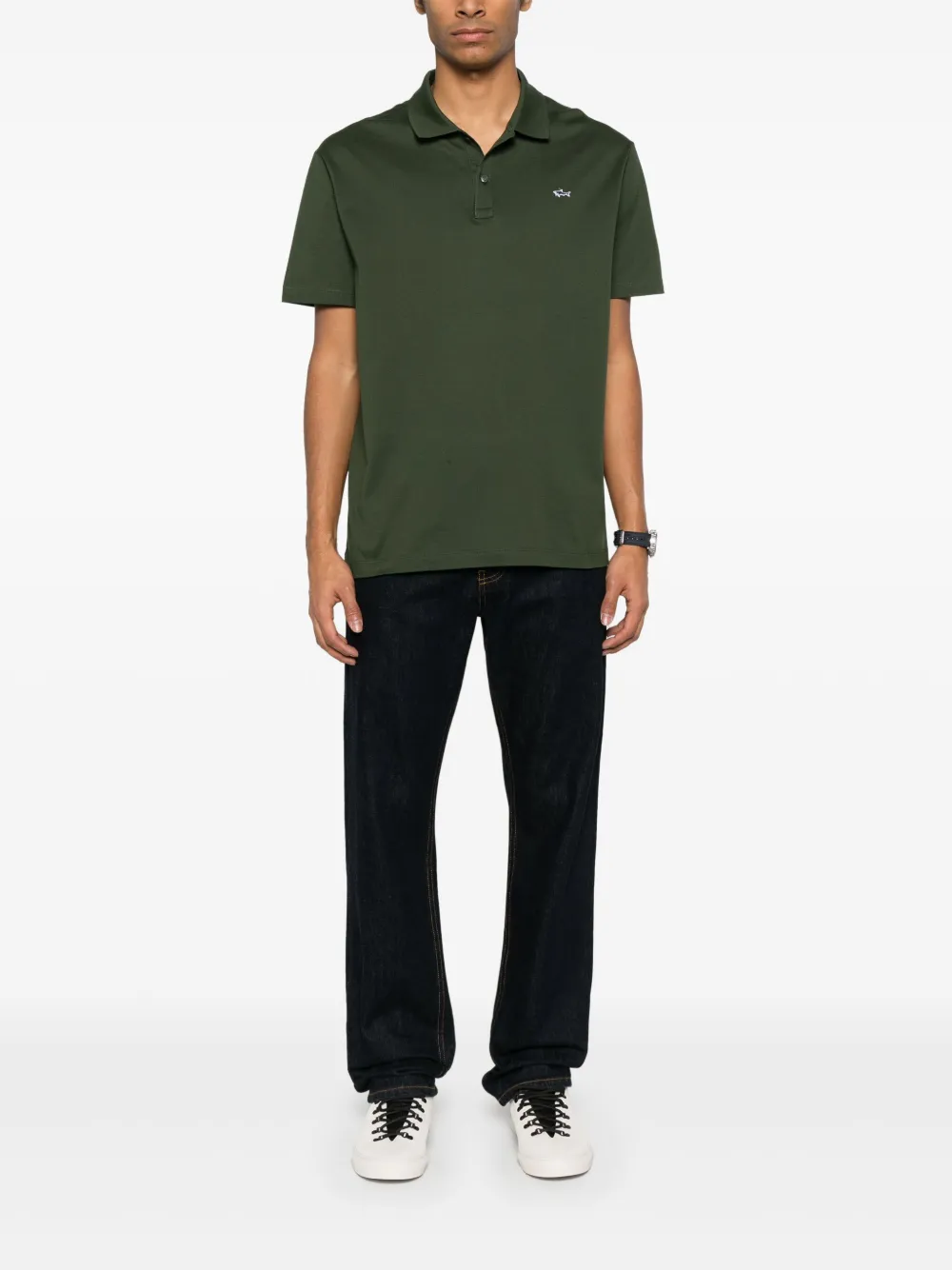 Paul & Shark Poloshirt met logopatch - Groen