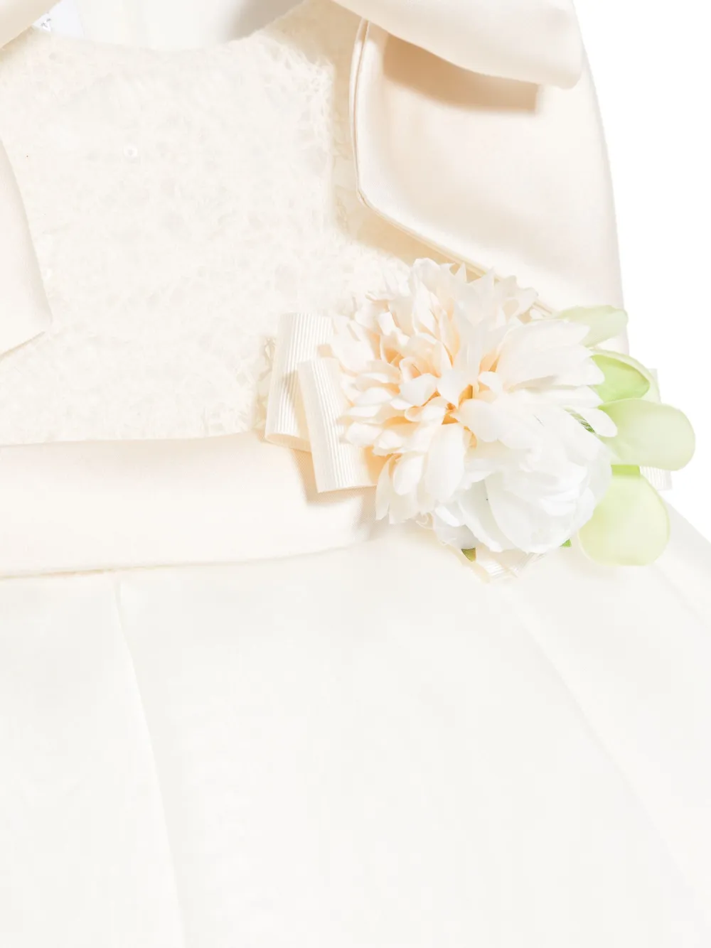 Colorichiari Jurk met bloemenpatch Wit