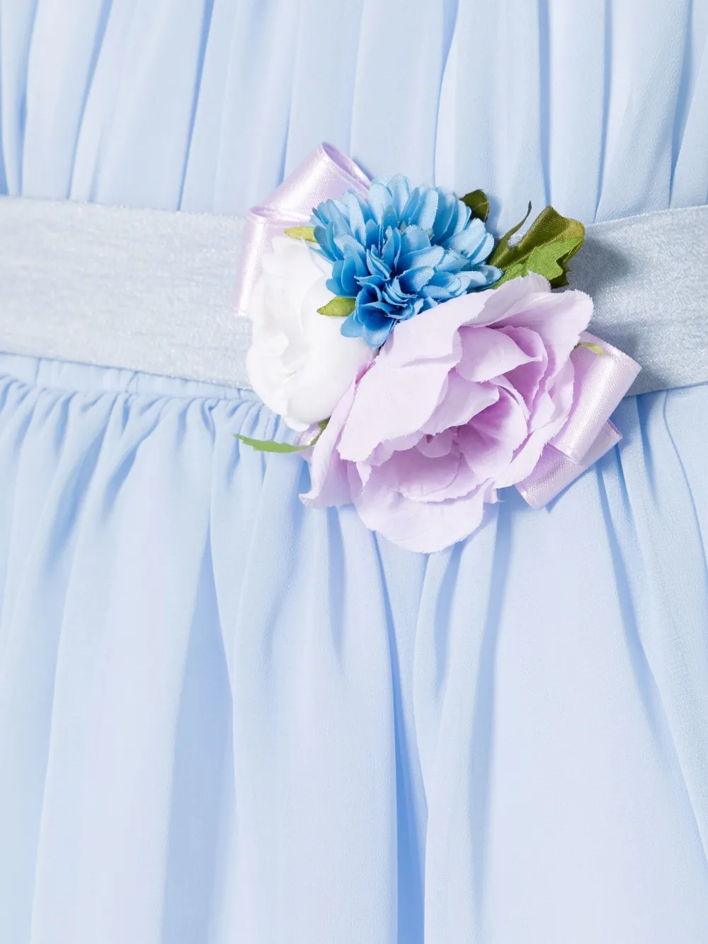 Colorichiari Jurk met bloemenpatch Blauw